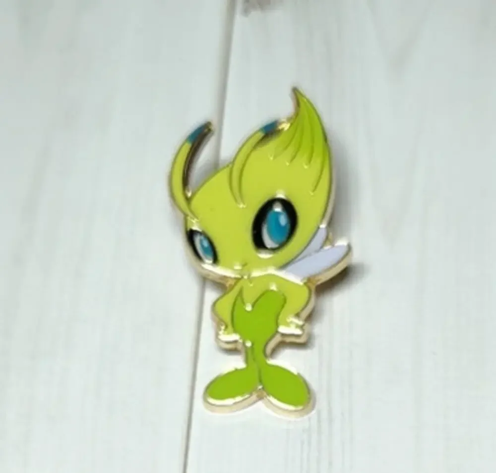 Celebi Official Pokemon Pin Badge for a Hat, Lapel, Jacket or Backpack